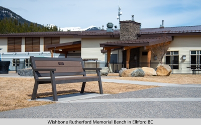 Wishbone Rutherford Memorial Bench in Elkford BC-2